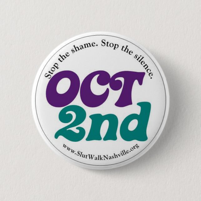 Oct 2nd Round 2 Inch Round Button (Front)