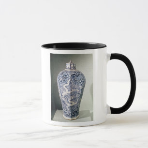Octagonal 'Mei- P'ing' vase with white Mug