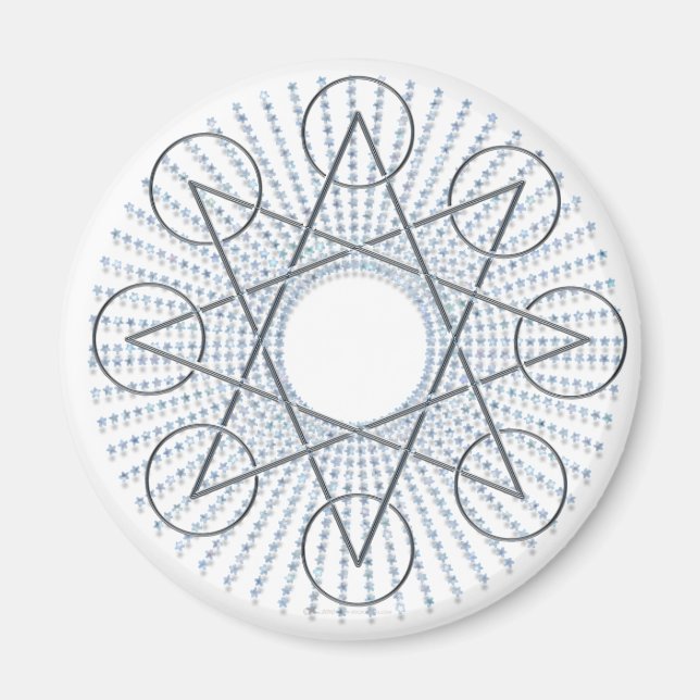 Octagram Stars Magnet (Front)