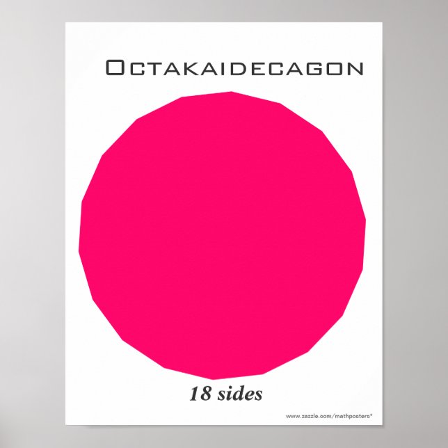 Octakaidecagon Poster of Polygon (Front)