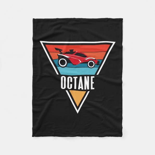 Octane Rocket Soccer Retro Sunset Distressed Graph Fleece Blanket (Front)