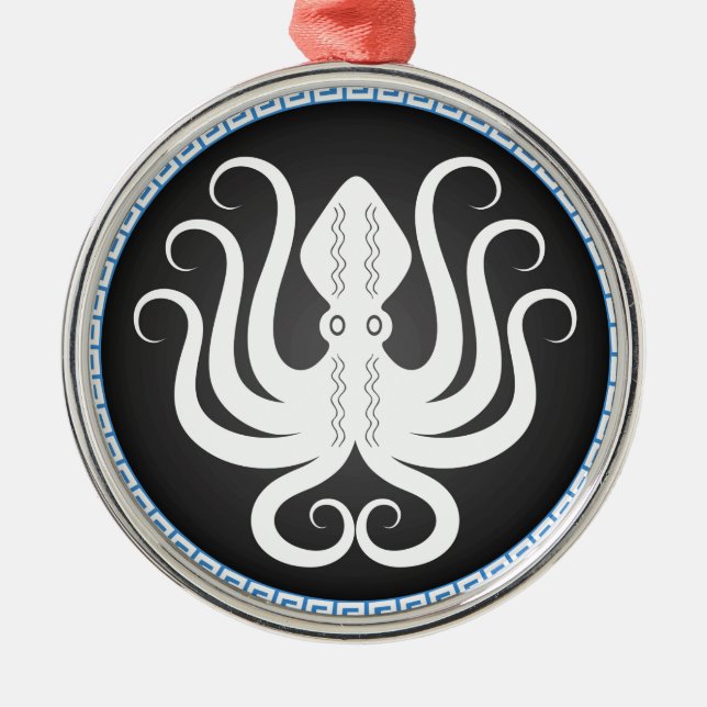 Octapus shield metal ornament (Front)