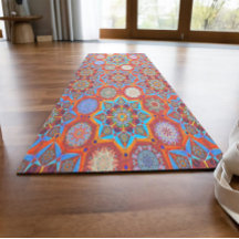 Octo brightener arabesque Moorish red Yoga Mat