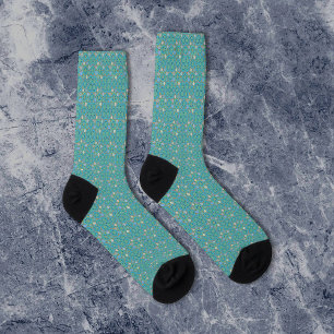 Octo Brightener Arabesque Moorish Turquoise Socks