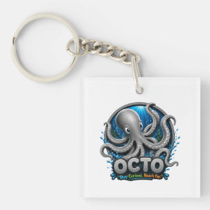 Octo Octopus – Stay Curious. Reach Far. Keychain
