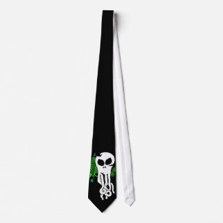Octo skull green tie