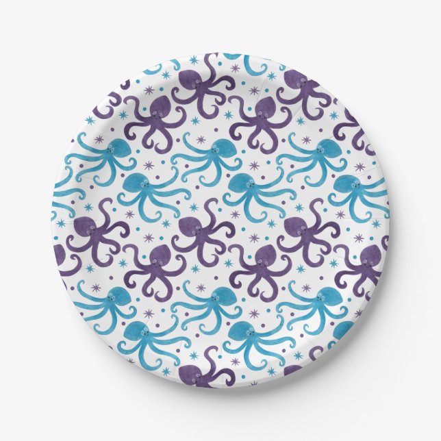 Octo The Octopus and Friends Paper Plate (Front)