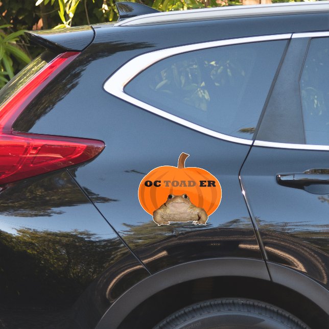 Octoader Halloween Pun With Toad Holiday Fun (Car Side)