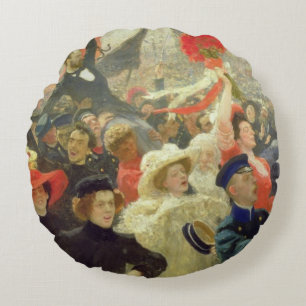 October 17th, 1905 round pillow