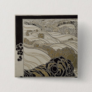October, 1901 2 inch square button
