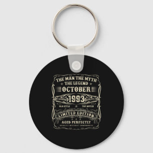 October 1993 32nd Birthday For Men 32 Year Old Bda Keychain