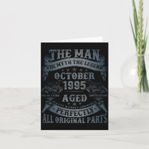 October 1995 30 Year Old Bday For Men 30th Birthda Card