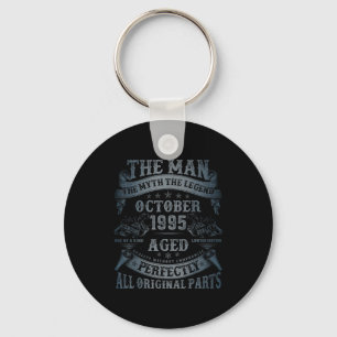October 1995 30 Year Old Bday For Men 30th Birthda Keychain