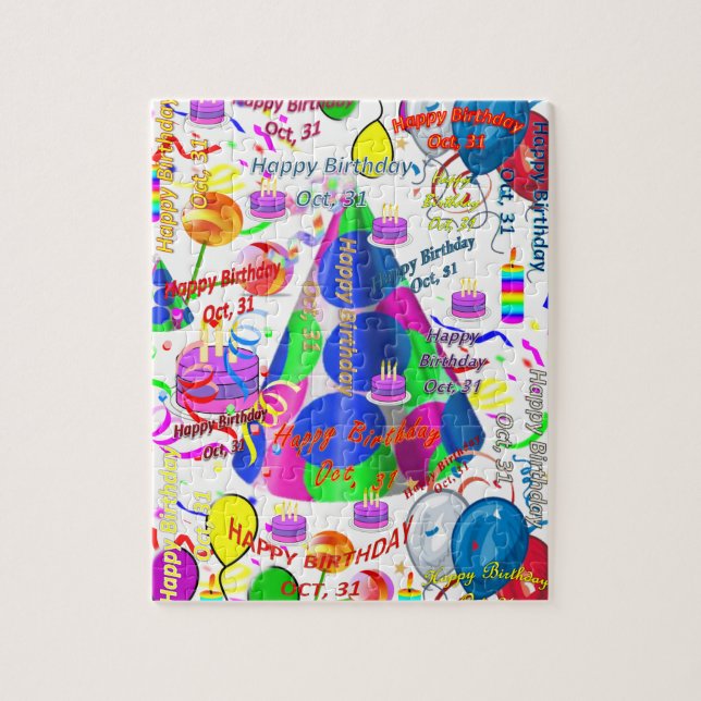 October, 31 Birthday Jigsaw Puzzle (Vertical)