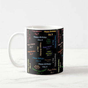 October, 9 Birthday Mug
