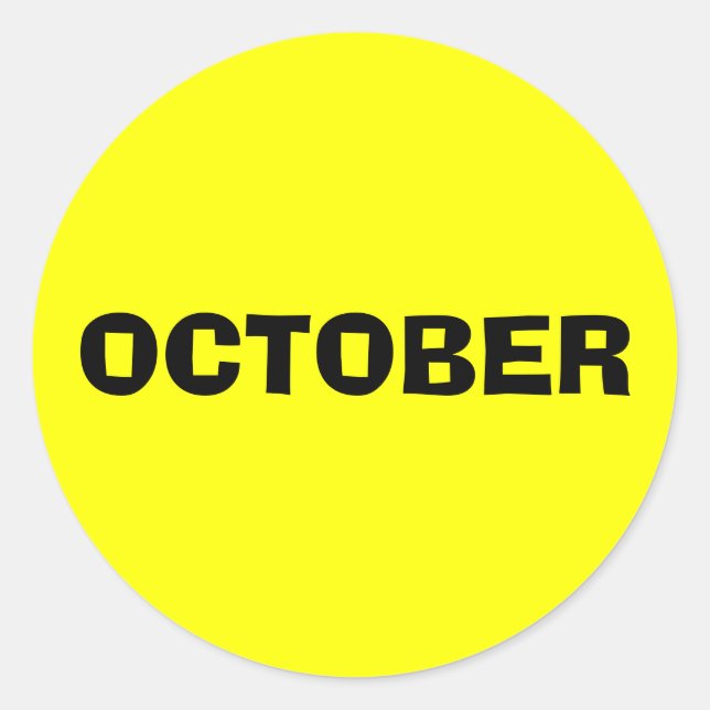 October Ad Lib Yellow Sticker by Janz (Front)