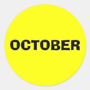 October Ad Lib Yellow Sticker by Janz