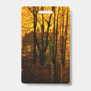 October Afterglow John Atkinson Grimshaw Badge
