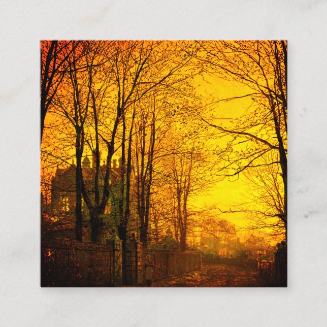 October Afterglow John Atkinson Grimshaw Enclosure Card (Front)