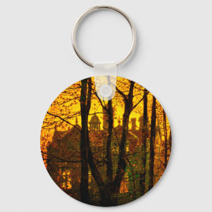 October Afterglow John Atkinson Grimshaw Keychain