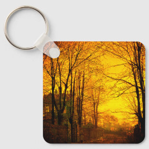 October Afterglow John Atkinson Grimshaw Keychain