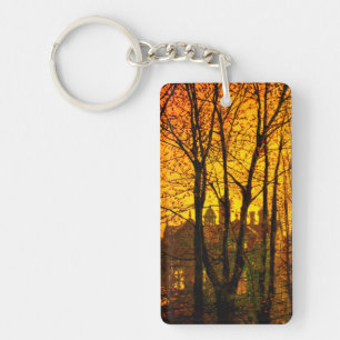 October Afterglow John Atkinson Grimshaw Keychain