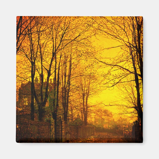 October Afterglow John Atkinson Grimshaw Magnet (Front)
