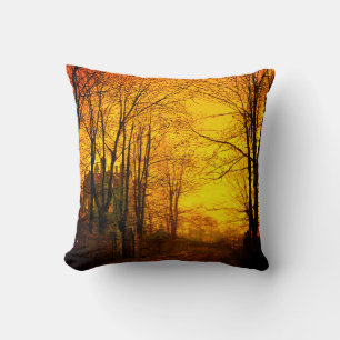 October Afterglow John Atkinson Grimshaw Throw Pillow