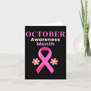 October Awareness Month Breast Cancer Costume Mont Card