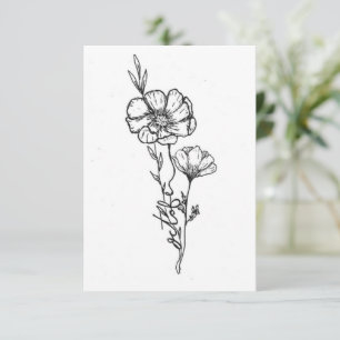 October birth flower birthday card, Cosmo Card