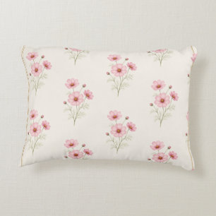 October Birth Flower pilow Print, Cosmos print Accent Pillow