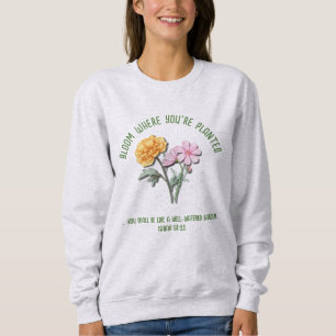 October Birth Month Flower MARIGOLD COSMOS Custom Sweatshirt