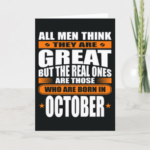 October Birthday (Add Your Text) Card