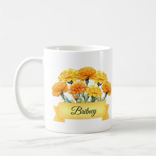October Birthday Flower Marigold Coffee Mug