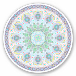 October Birthstone Opal Mandala Sticker