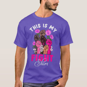 October Breast Cancer Warrior Support Pink Ribbon  T-Shirt