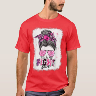 October Breast Cancer Warrior Support Pink Ribbon  T-Shirt
