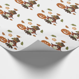 October Country Mixed Media Wrapping Paper