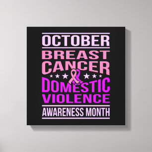 October Domestic Violence Awareness Month Support Canvas Print