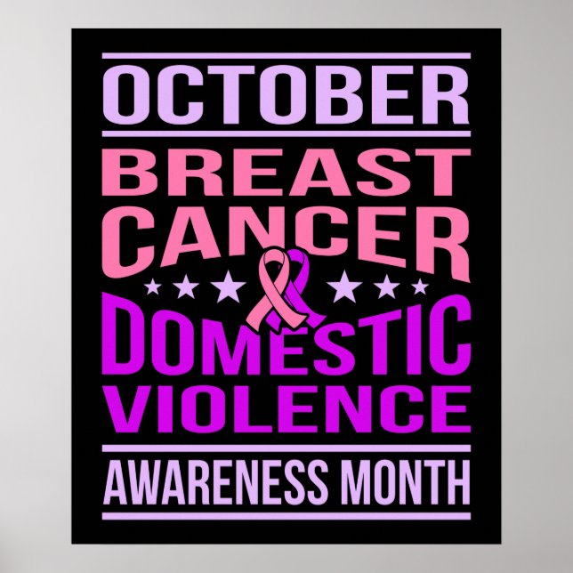 October Domestic Violence Awareness Month Support Poster (Front)