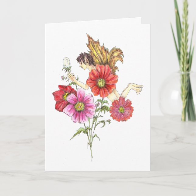 October Fairy Birthday Card (Front)