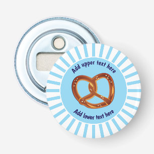 October Festival - Salty Pretzel Knot custom text Bottle Opener