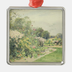 October Flowers Metal Ornament