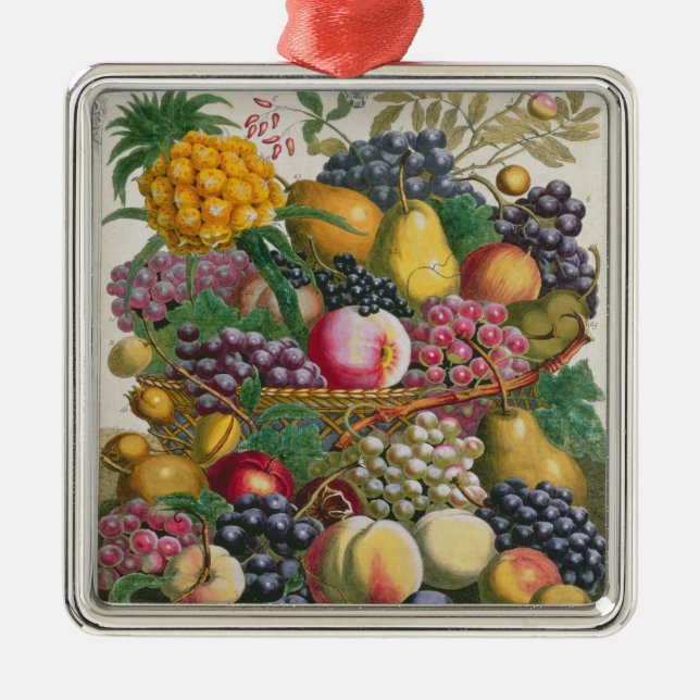 October, from 'Twelve Months of Fruits' Metal Ornament (Front)