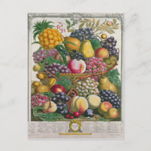October, from 'Twelve Months of Fruits' Postcard