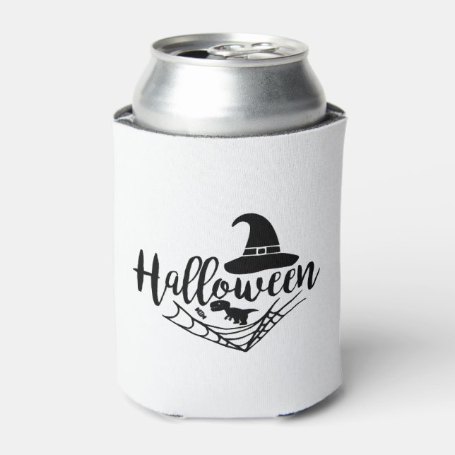 October Girl Shirt, Messy Bun Glasses October Girl Can Cooler (Can Front)