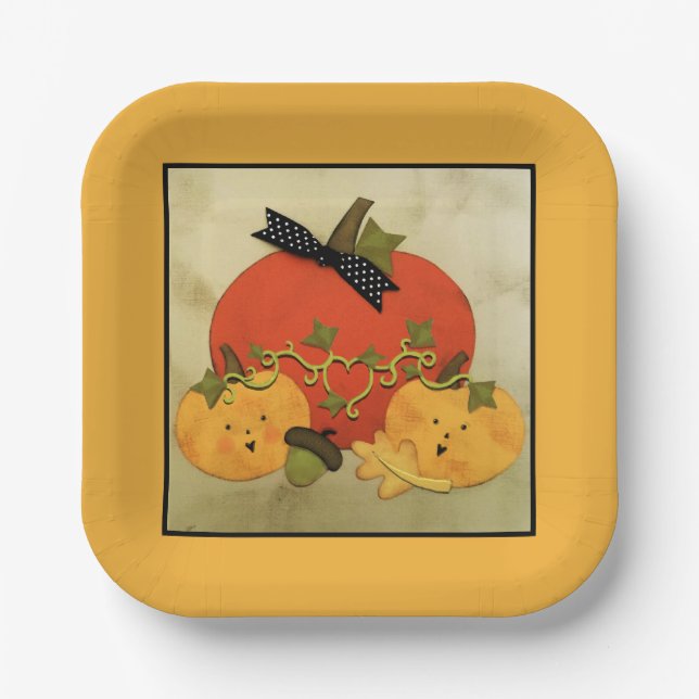 October Halloween Bridal Shower Paper Plate (Front)