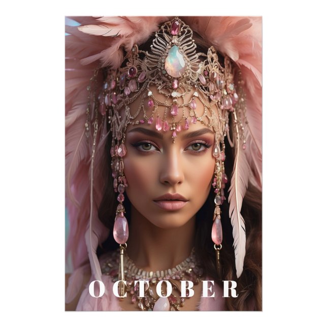 *~ OCTOBER Headdress TOURMALINE  OPAL AP53 Photo Print (Front)