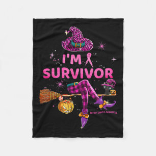 October I&#';m Survivor We Wear Pink Breast Cancer Fleece Blanket