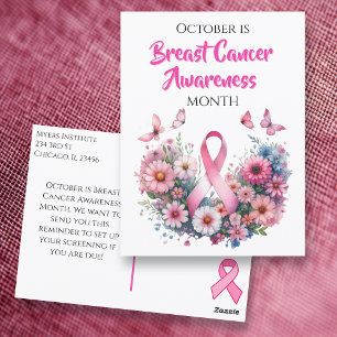 October is Breast Cancer Awareness Month Postcard